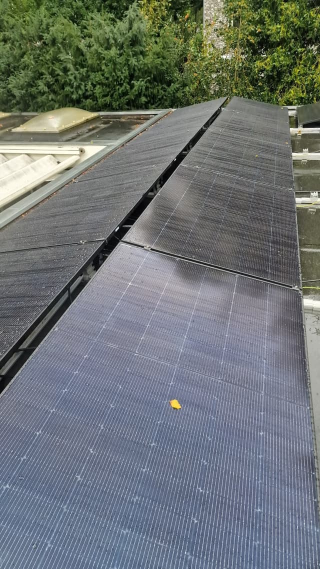 Zonnepanelen op plat dak
