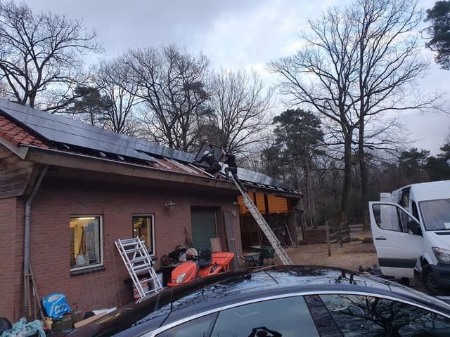 Zonnepanelen op schuin dak